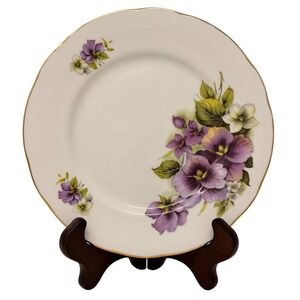 Vintage Duchess Fine Bone China Side Plate - Purple Pansy Pattern England